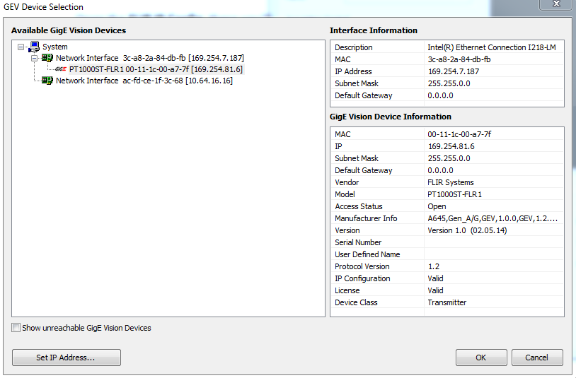 flir ip config