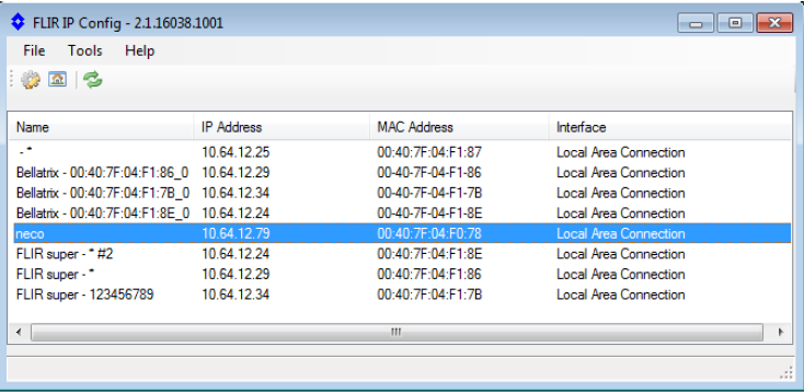 flir ip config