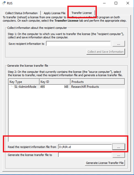 ResearchIR MAXのライセンス移行