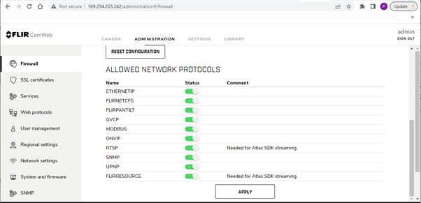 Analog output using ModBus Client from Automation cameras